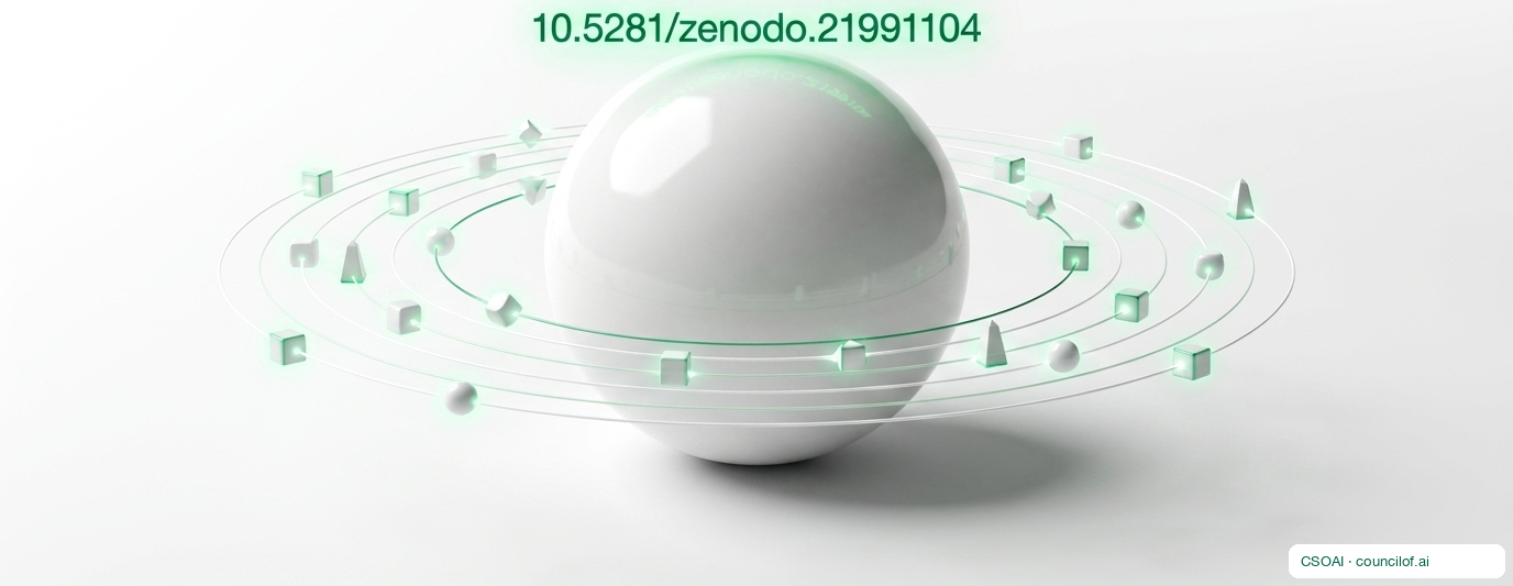 A pale sphere held inside thin orbital rings studded with green markers