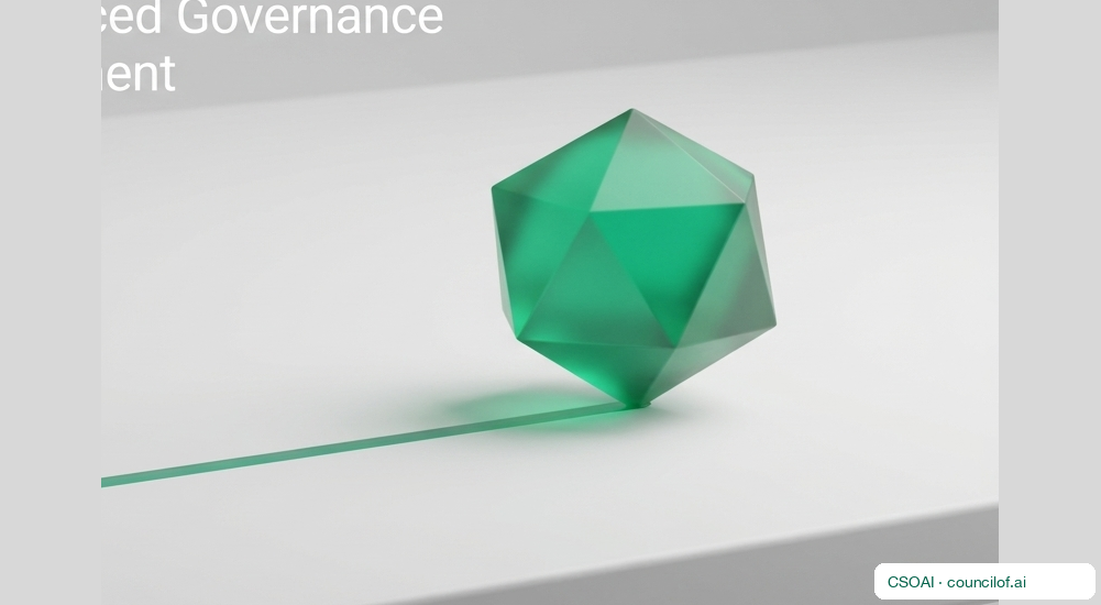 A grey sphere and a green crystalline solid resting apart on a pale surface, joined by a thin line